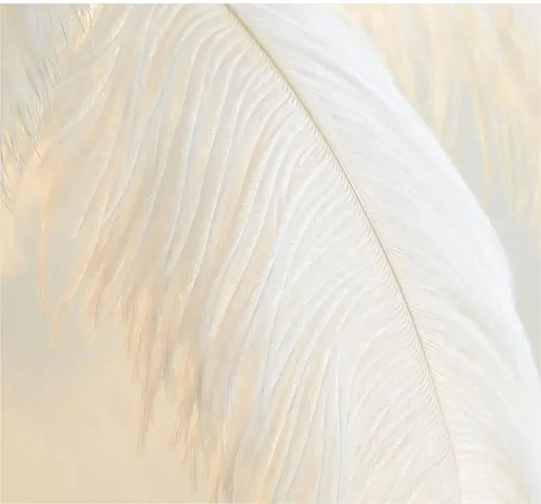 Living Room Sofa Side Floor Lamp Nordic Creative Ostrich Feather Standing Floor Light Home Decor Indoor Bedroom Bedside Fixture
