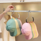 5pcs Baseball Cap Hat Rack Organizer Stainless Steel Hat Hanger Hanging Cap Holder Non-Slip Wall Mount Hook Organizer for Caps
