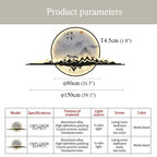 TINNY Modern Wall Picture Light LED Chinese Creative Circular Landscape Mural Sconce Lamp For Home Living Bedroom Study