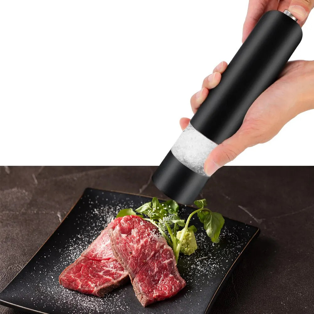 Electric Automatic Mill Pepper And Salt Grinder With LED Light Adjustable Coarseness Spice Grinder Kitchen Cooking Tool