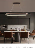 Nordic LED Restaurant Chandelier Ring Aluminum Chandelier Suitable For Kitchen Restaurant Hanging Chandelier Lustre Lighting