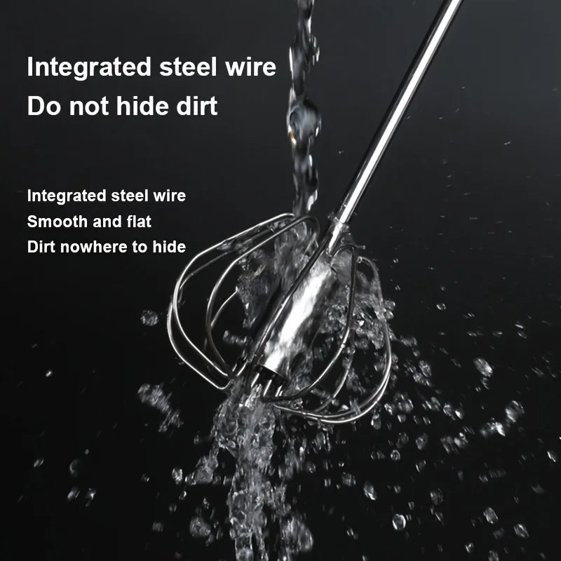 Stainless Steel Egg Beater Durable Semi-Automatic Mixer for Effortless Egg Cream Mixing Stirring and Beating for Kitchen Baking