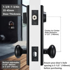 Matte Black Front Door Handle Entry Knobs Single Cylinder Deadbolt Reversible Installation Durable Easy DIY Secure Home