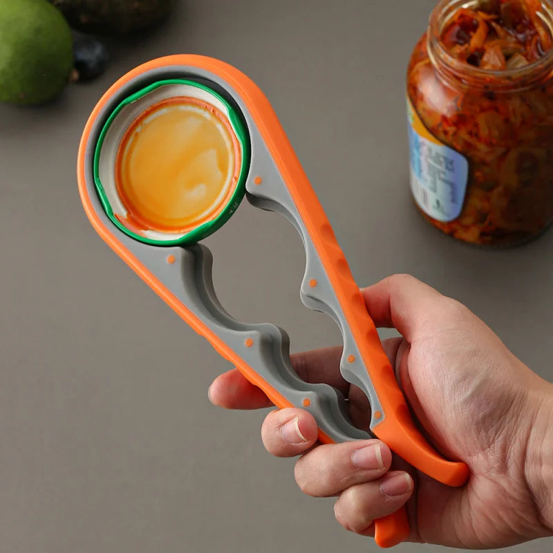 1Pc Four-in-One Bottle Opener Kitchen Multi-Function Can Openers Bottle Opener Non-Slip Labor-Saving Twist Bottle Lid Opener