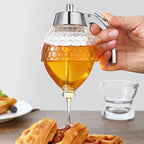 Portable Honey Jar Oil Syrup Storage Kettle Suitable for Juice Honeybee Kitchen Liquid Pot Container Kitchen Storage Supplies