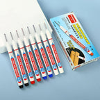 4Pcs Deep Hole Long Nib Markers For Pen Set Waterproof Fine Tip for Metal, wood & Furniture Marking