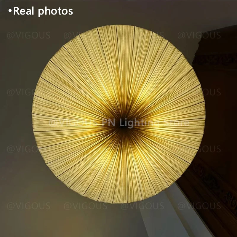 Japanese Wabi Sabi Cloth Pendant Light Bar Living Room B&B Bedroom Nordic Ceiling Chandelier Lighting Decor Lustre Hanging Lamps