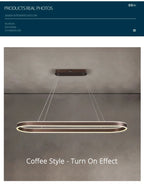 Nordic LED Restaurant Chandelier Ring Aluminum Chandelier Suitable For Kitchen Restaurant Hanging Chandelier Lustre Lighting