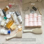 Carry On Travel Essential 3Pcs 1.32Oz Body Care Capsule Set Magnetic Container With Lids