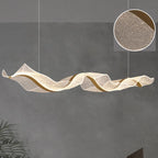 Nordic Creative Led Chandelier Design Long Wave Pendant Lights Restaurant Bar Lamp Dining Room Home Decor Hanging Light Fixture
