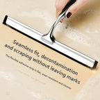 All-Purpose Shower Squeegee 10'' Golden Color Silicone Scrape Stainless Steel Handle Wiper Bathroom Mirror Glass Car Squeegee