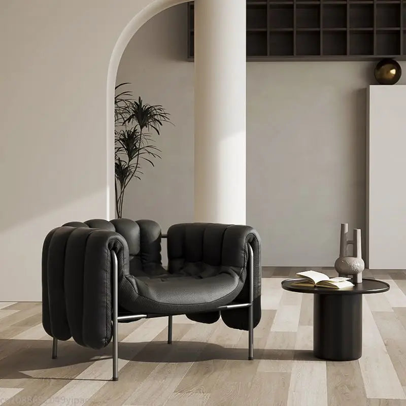 Italian Single Sofa  Designer  Vintage  Modern  Living Room Balcony  Lounger  Lounge Chair  Casual