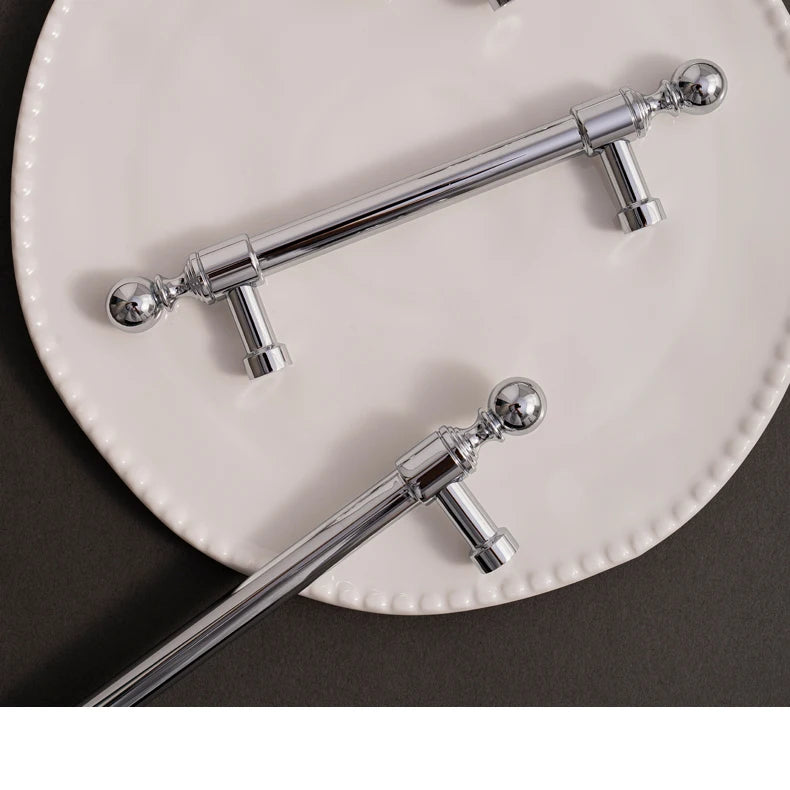 Santaya Solid Brass Kitchen Cabinet Handle PVD Gold Furniture Pulls Wardrobe Long Handles Dresser Drawer Knobs