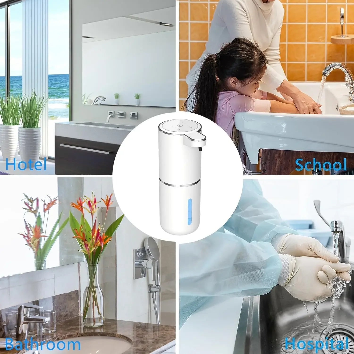 Automatic Liquid/Foma Soap Dispenser, Touchless Electric Dispenser, USB Rechargeable with Infrared Sensor for Bathroom,Kitchen