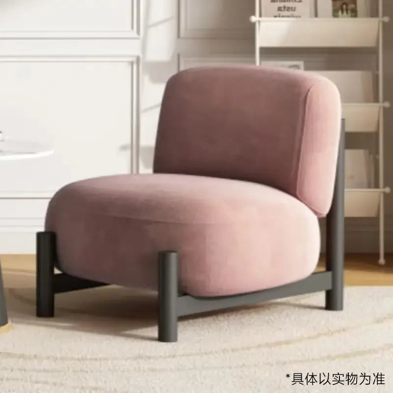 Wabi-sabi Single Designer Lazy Sofa Homestay Lamb Velvet Discuss Reception Lounge Chair Bedroom Living Room Furniture