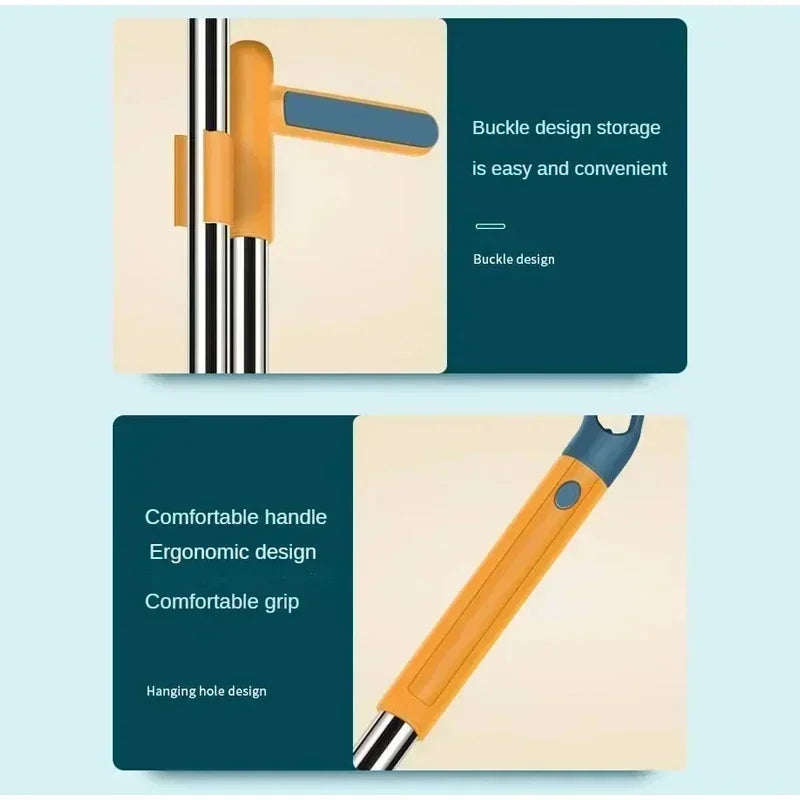 Rotatable Household folding broom broom dustpan set Soft brush whisk broom strip non-stick hair sweeping cleaning and scraping