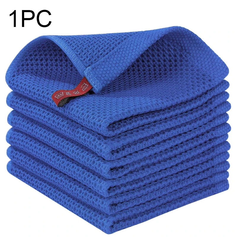New 100% Cotton Dishcloth Ultra Soft Absorbent Kitchen Towel Household Cleaning Cloth Wash Cloth Kitchen Accessories