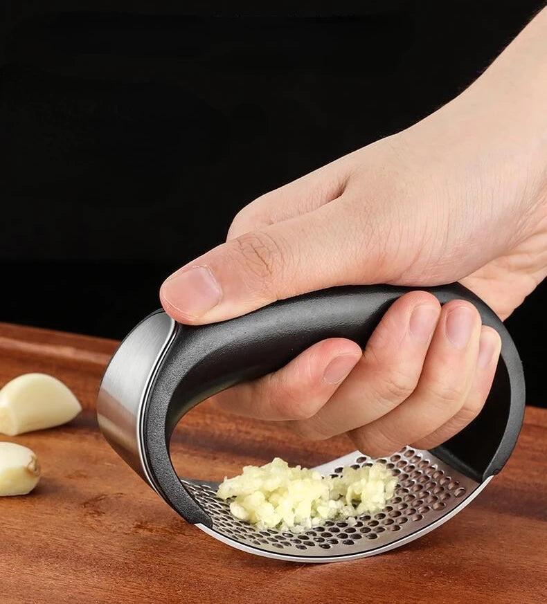 1Pcs Stainless Steel Garlic Press Crusher Manual Garlic Mincer Chopping Garlic Tool Home Garlic Masher Artifact Kitchen Gadget