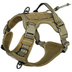 Tactical Dog Harness, No Pull Dog Harness, Adjustable Breathable MOLLE Dog Vest Harness for Medium Large Dog Reflective Military