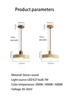 Natural Yellow Cave Stone Led Pendant Lamp For Dining Table, Bedside, Bedroom, Living Room. Home Decoration And Lighting Pendant