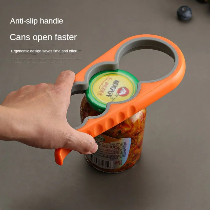 1Pc Four-in-One Bottle Opener Kitchen Multi-Function Can Openers Bottle Opener Non-Slip Labor-Saving Twist Bottle Lid Opener