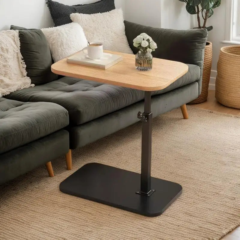 Adjustable C-shaped table for small spaces 360-degree horizontal rotation Multifunctional use suitable for living room bedroom