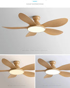 52inch Modern LED 60W Low Floor DC Motor 35W Ceiling Fans With Remote Control Simple Ceiling Fan With Light Home Fan 220V