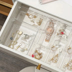 7 件套 Desk Drawer Organizers Set Plastic Bathroom Storage Makeup Organizer Clear Transparent Storage Box Drawer Organizer