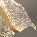 Nordic Creative Led Chandelier Design Long Wave Pendant Lights Restaurant Bar Lamp Dining Room Home Decor Hanging Light Fixture