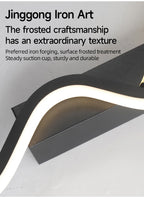 Wall Sconce Black LED Wall Lamp 80/100CM Long Strip Irregular Light Bedroom Bedside Lights Decorative Background Home Decor