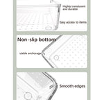 7 件套 Desk Drawer Organizers Set Plastic Bathroom Storage Makeup Organizer Clear Transparent Storage Box Drawer Organizer