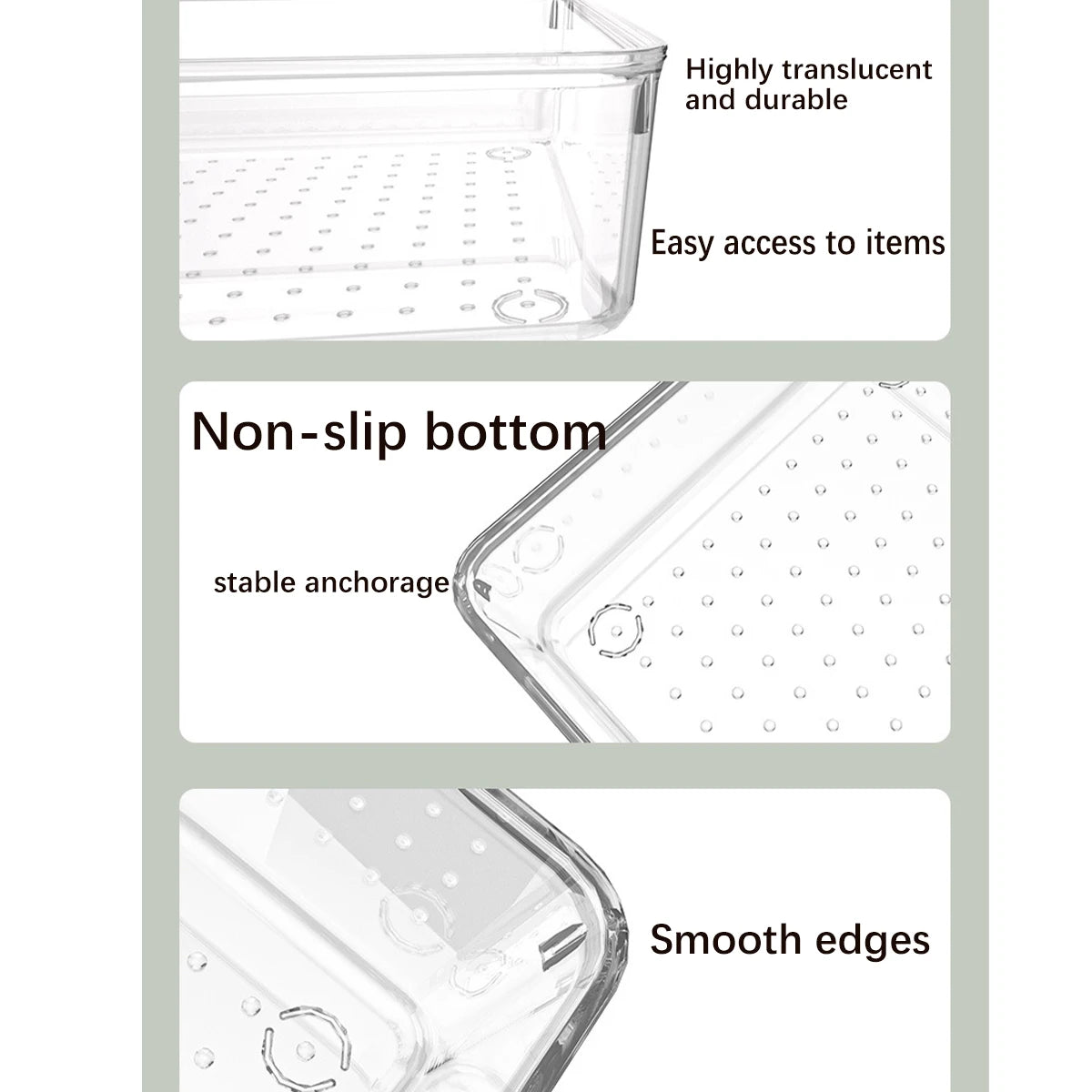 7 件套 Desk Drawer Organizers Set Plastic Bathroom Storage Makeup Organizer Clear Transparent Storage Box Drawer Organizer