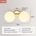 LED Glass Wall lamp Creative White Ball  LED Corridor Lamp Entrance Cloakroom Balcony Bedroom Dining Room Lighting Fixtures