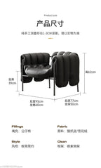 Italian Single Sofa  Designer  Vintage  Modern  Living Room Balcony  Lounger  Lounge Chair  Casual