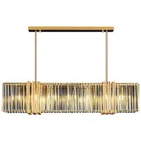 American Black Metal E14 Led Chandelier Living Room Crystal Hanging Lamp Art Decor Home Lighting Led Lamparas Luminarias