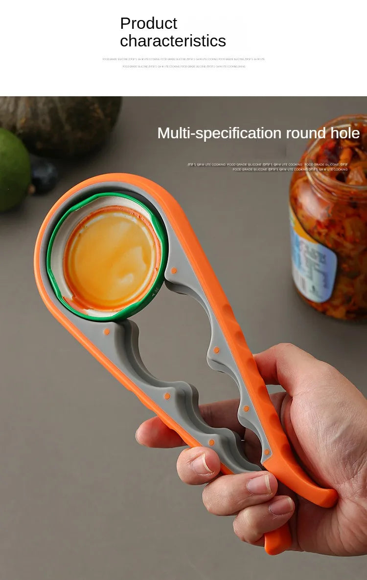 1Pc Four-in-One Bottle Opener Kitchen Multi-Function Can Openers Bottle Opener Non-Slip Labor-Saving Twist Bottle Lid Opener