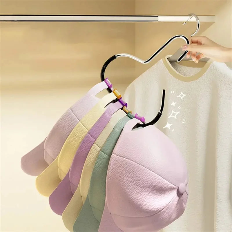 Durable Circle Ring Hat Hanger Non-marking Non-slip Hat Storage Hook Scarf Towel Tie Hanging Rack