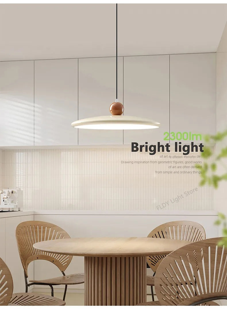 Restaurant chandelier Nordic cream style UFO bar island table light modern simple  French dining table dining room lamps