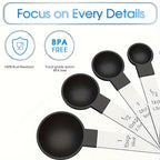 8pcs Measuring Cups & Spoons Set,Stackable Nesting Measure Cups with Stainless Steel Handle,Kitchen Gadgets for Cooking & Baking