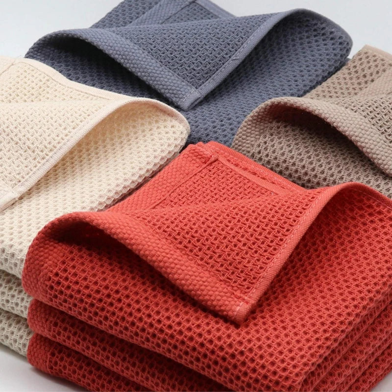 New 100% Cotton Dishcloth Ultra Soft Absorbent Kitchen Towel Household Cleaning Cloth Wash Cloth Kitchen Accessories