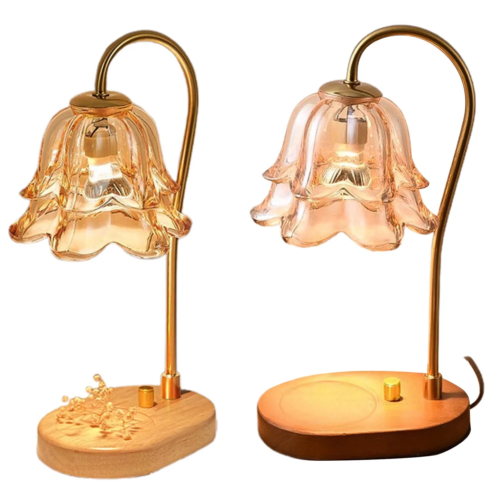 Candle Warmer Lamp with Timer&Adjustable Brightness- Wooden Base Wax Melter for Home, Office, Aromatherapy & Decorative Lighting