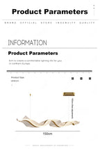 Nordic Creative Led Chandelier Design Long Wave Pendant Lights Restaurant Bar Lamp Dining Room Home Decor Hanging Light Fixture