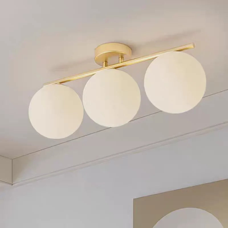 LED Glass Wall lamp Creative White Ball  LED Corridor Lamp Entrance Cloakroom Balcony Bedroom Dining Room Lighting Fixtures