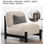Wabi-sabi Single Designer Lazy Sofa Homestay Lamb Velvet Discuss Reception Lounge Chair Bedroom Living Room Furniture