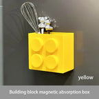 Magnetic wall-mounted narrow-edge kitchen straw, cling film storage box, refrigerator side storage rack