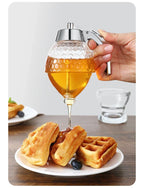 Portable Honey Jar Oil Syrup Storage Kettle Suitable for Juice Honeybee Kitchen Liquid Pot Container Kitchen Storage Supplies