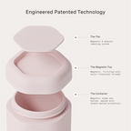 Carry On Travel Essential 3Pcs 1.32Oz Body Care Capsule Set Magnetic Container With Lids