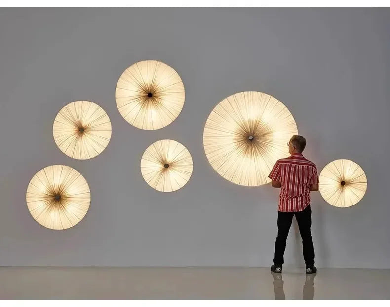 Japanese Wabi Sabi Cloth Pendant Light Bar Living Room B&B Bedroom Nordic Ceiling Chandelier Lighting Decor Lustre Hanging Lamps