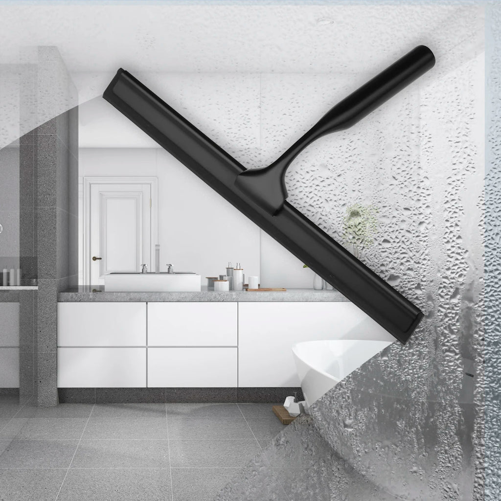 All-Purpose Shower Squeegee 10'' Golden Color Silicone Scrape Stainless Steel Handle Wiper Bathroom Mirror Glass Car Squeegee