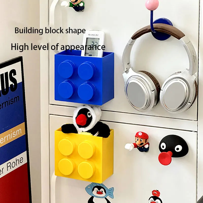 Magnetic wall-mounted narrow-edge kitchen straw, cling film storage box, refrigerator side storage rack